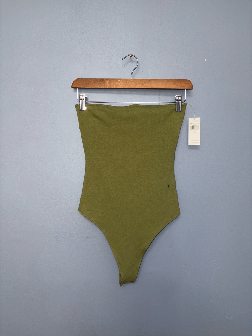 American Eagle | Green Strapless Open Back Bodysuit NWT | Size Medium